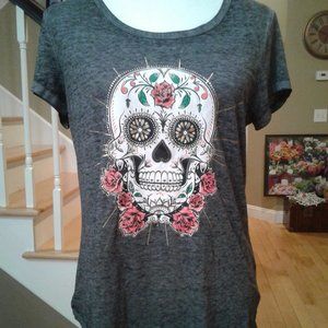 RockerGirl Skull Tee LG